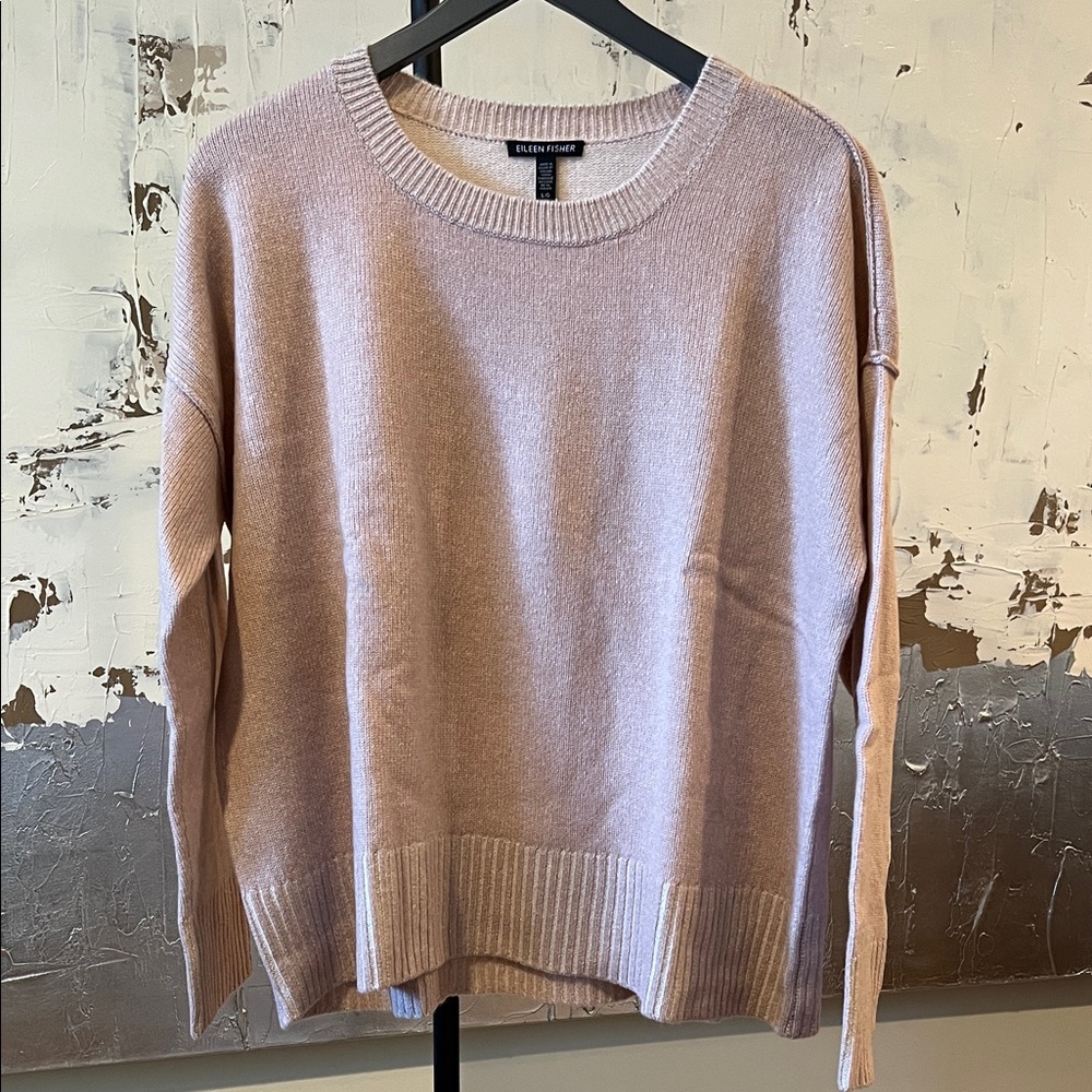 Eileen Fisher Women's Sugarplum Cashmere Crew Neck Sweater